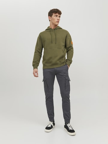 Effilé Pantalon cargo 'JJIPaul JJFlake' JACK & JONES en gris