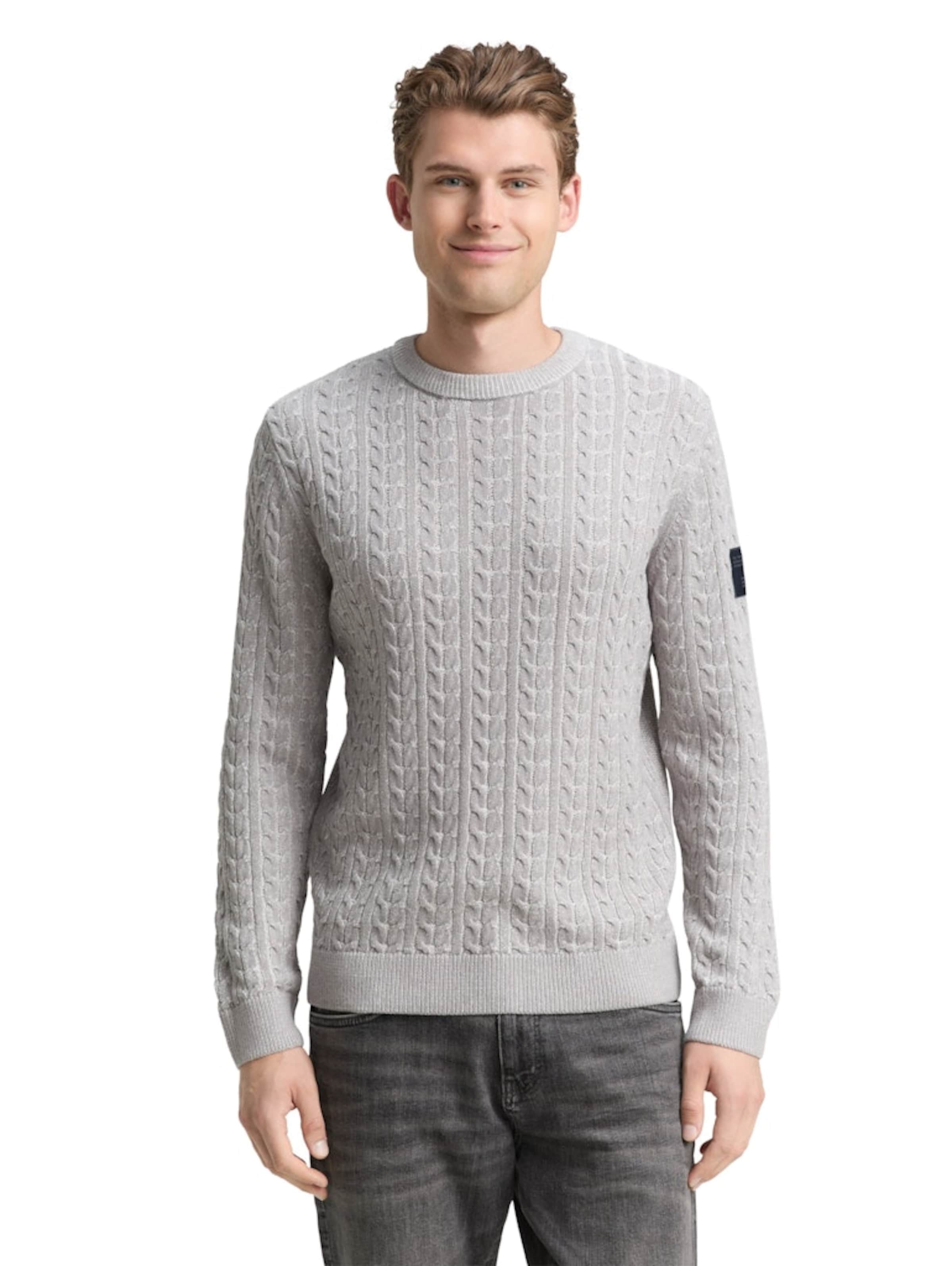 TOM TAILOR Sweater in Grey: front