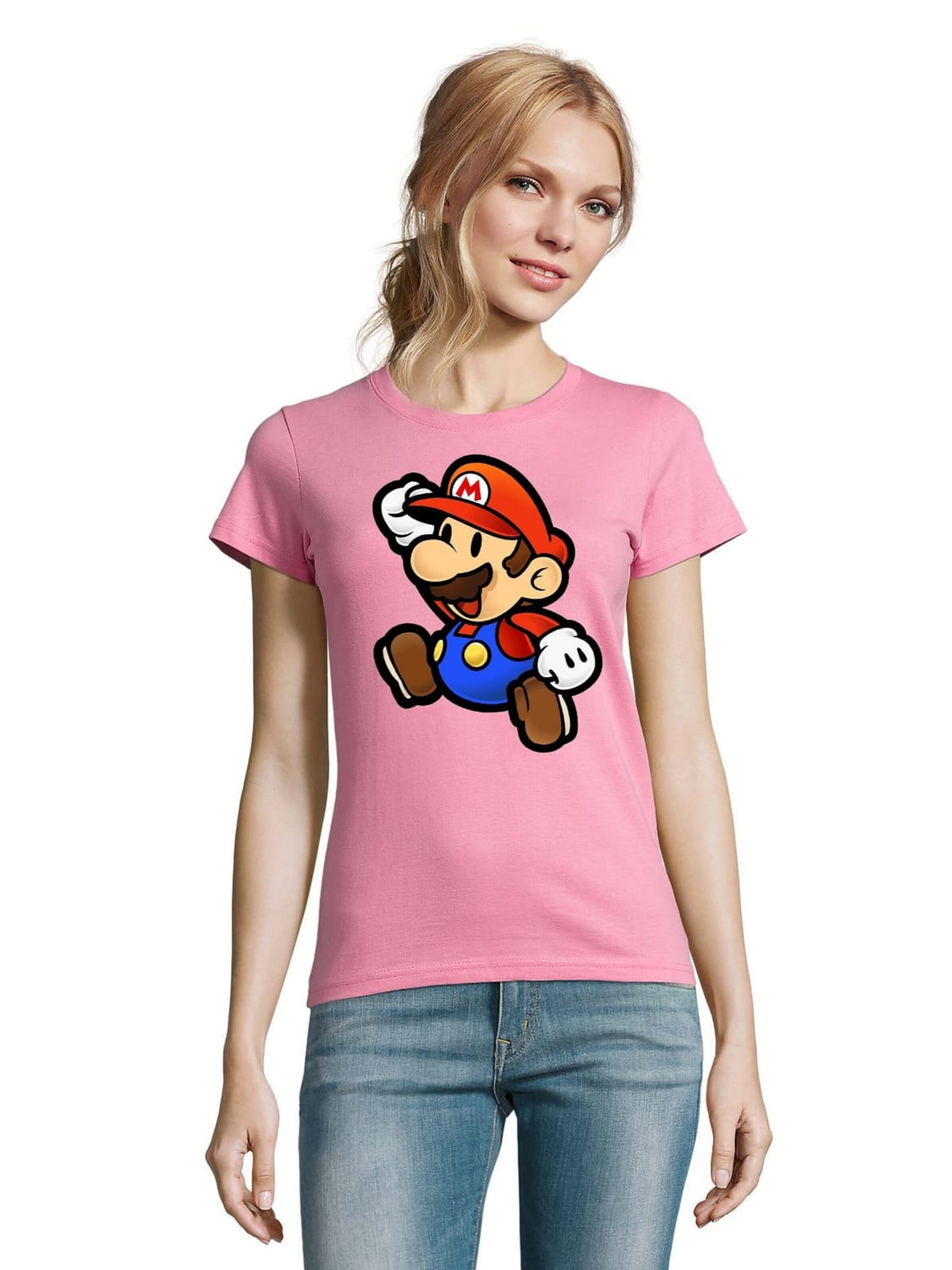 Blondie & Brownie Shirt 'Mario'‌‌‌‌‌‌‌‌‌ in Pink: Vorderseite