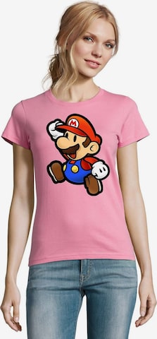 Blondie & Brownie Shirt 'Mario' in Pink: front