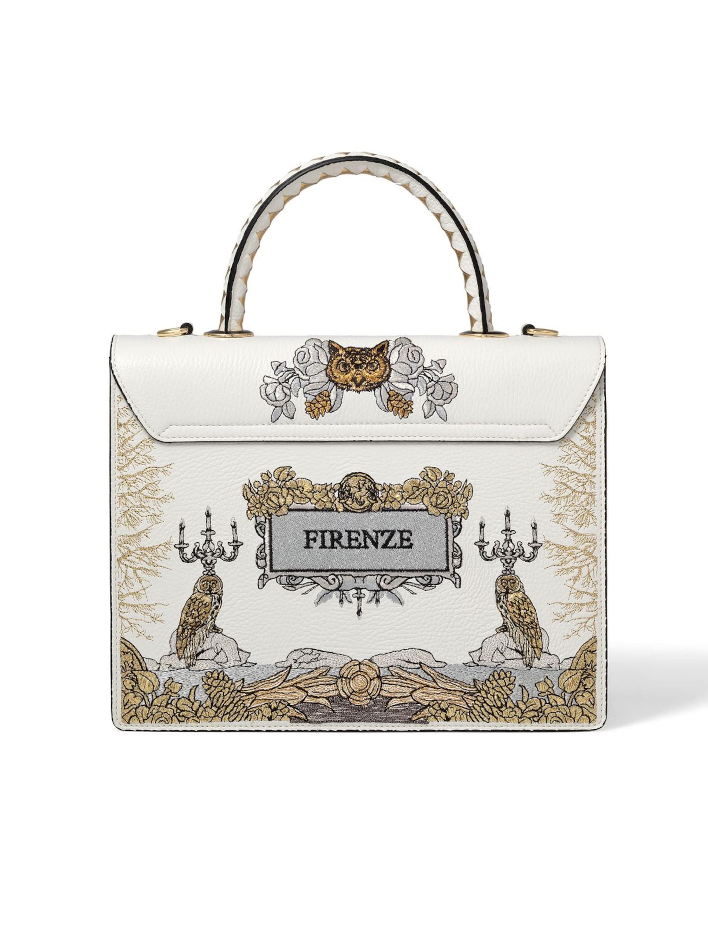 Borsa a mano 'Audrey Venere' di Braccialini in bianco