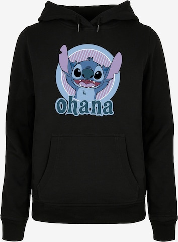 Sweat-shirt 'Lilo And Stitch - Ohana Circle' ABSOLUTE CULT en noir : devant