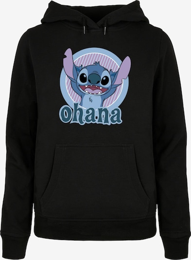 ABSOLUTE CULT Sweatshirt 'Lilo And Stitch - Ohana Circle' in blau / lila / schwarz / weiß, Produktansicht