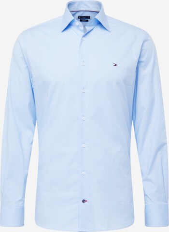 Coupe regular Chemise business 'FLEX' TOMMY HILFIGER en bleu : devant