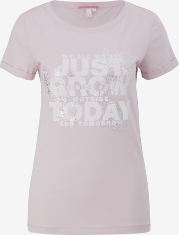 QS T-shirt i rosa: framsida