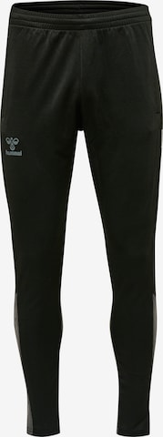 Skinny Pantalon de sport Hummel en noir : devant