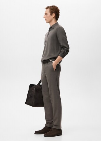 MANGO MAN Slimfit Hose 'Stanford' in Braun