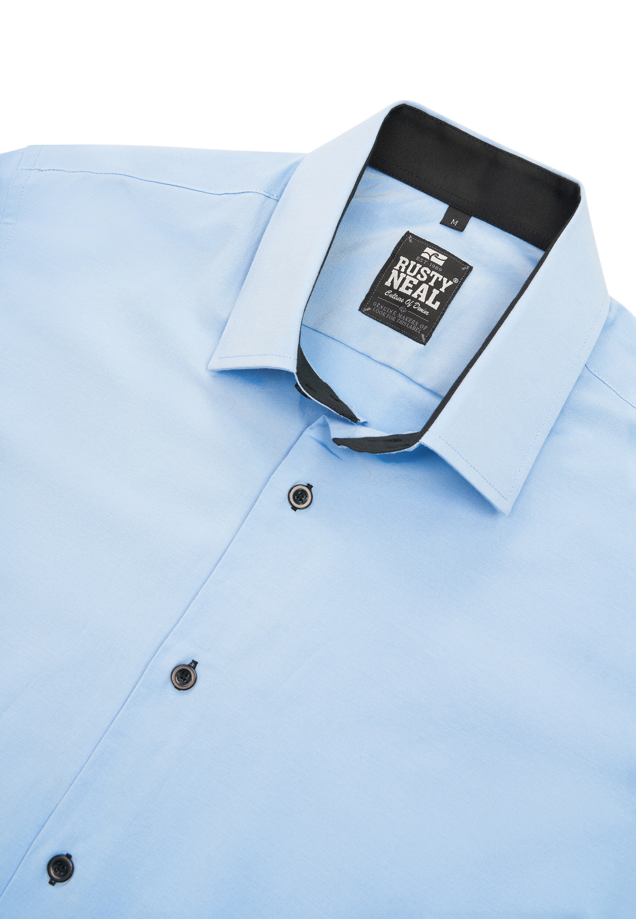 Rusty Neal Slim Fit Hemd in Blau