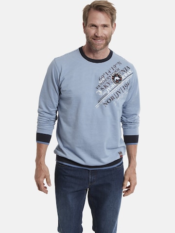 Jan Vanderstorm Sweatshirt ' Ijan ' in Blauw: voorkant