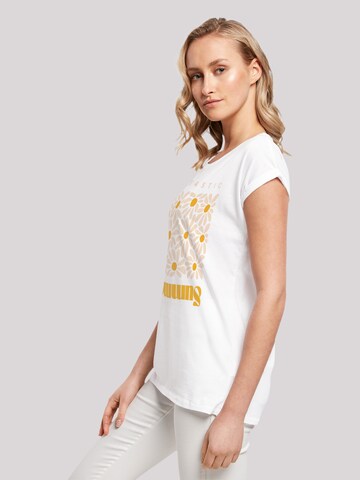 T-shirt 'Summer Sunflower' F4NT4STIC en blanc