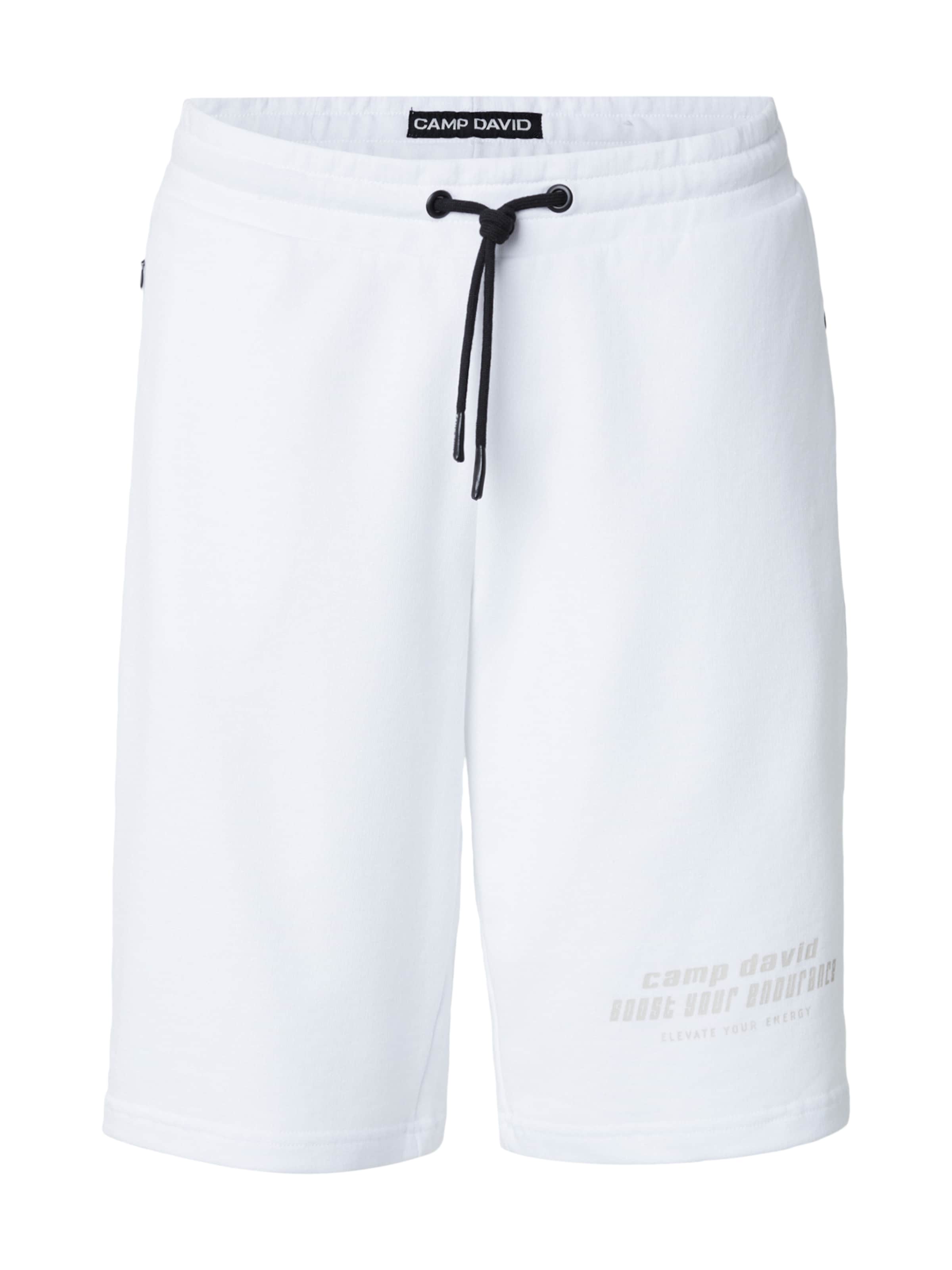 CAMP DAVID - regular Pantalón en blanco: frente