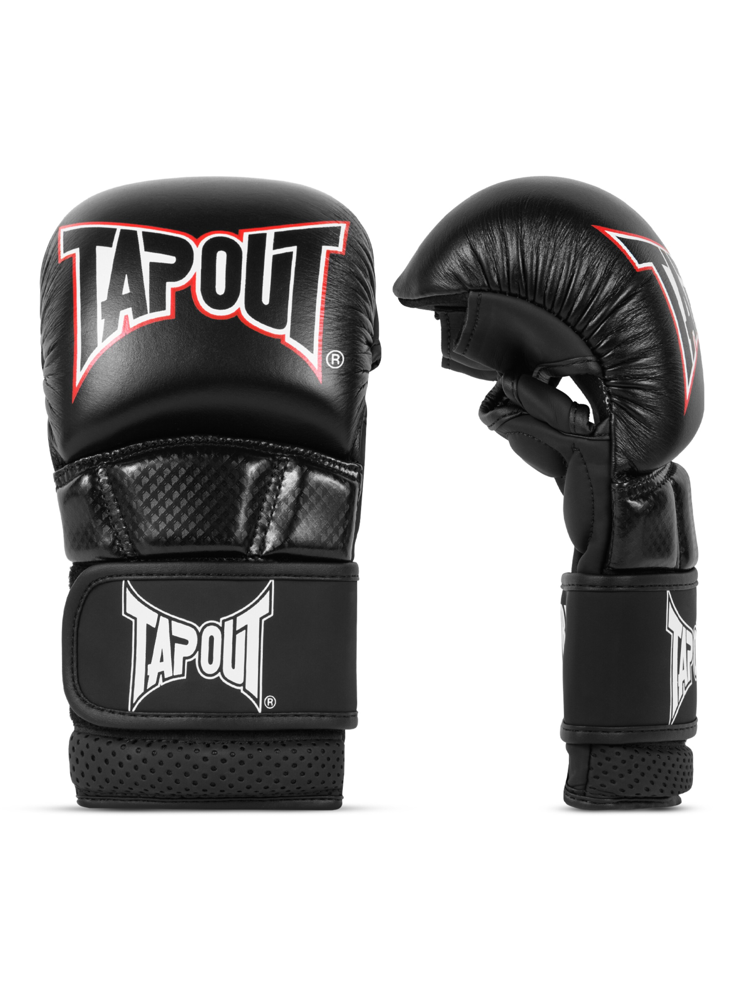 Mănuși sport 'Brawl' de la Tapout pe negru: față