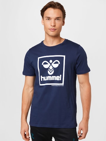 T-Shirt fonctionnel Hummel en bleu : devant