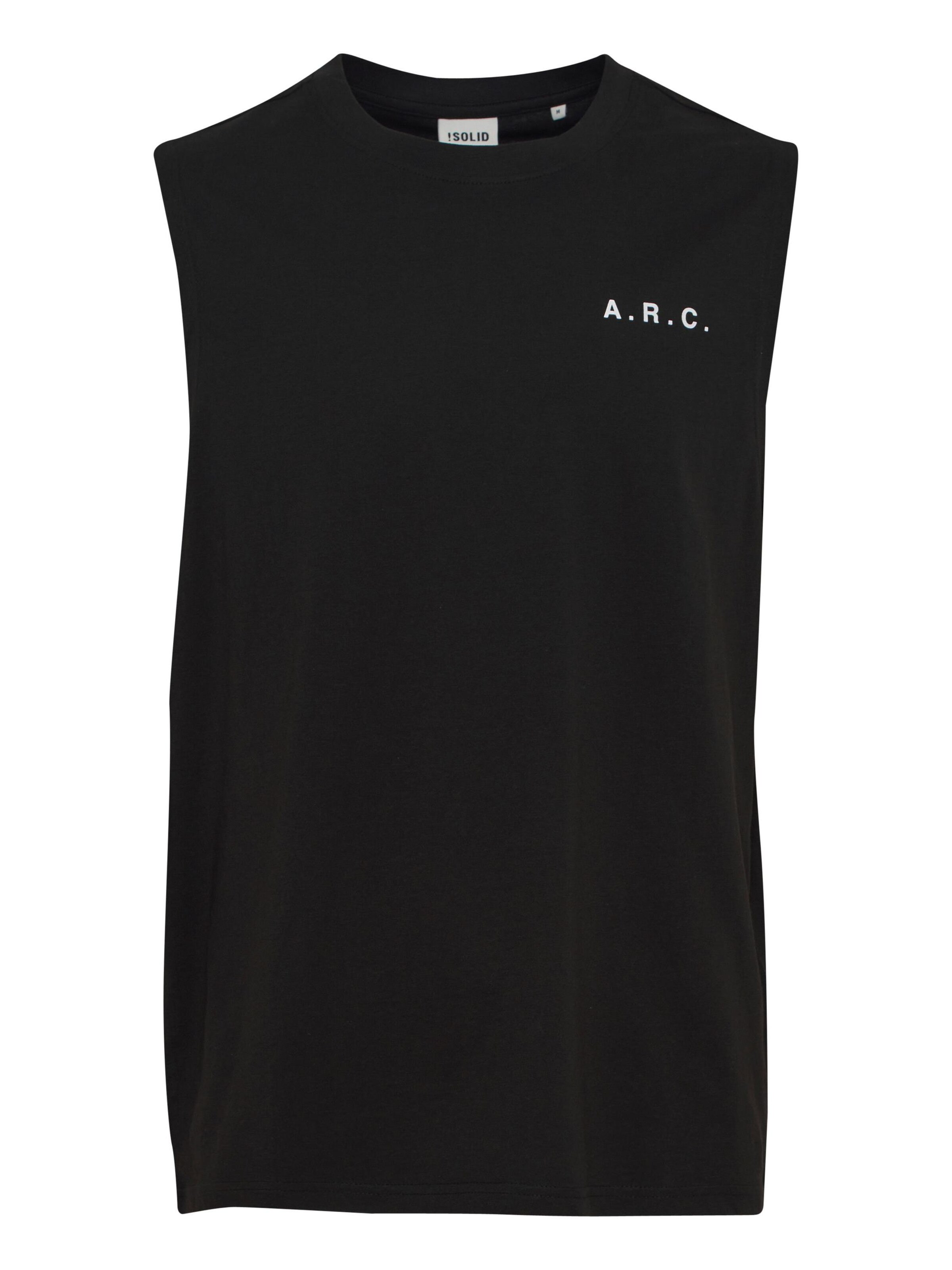 !Solid Shirt ' Melamdro ' in Zwart: voorkant