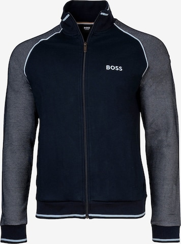 BOSS Sweatvest in Blauw: voorkant
