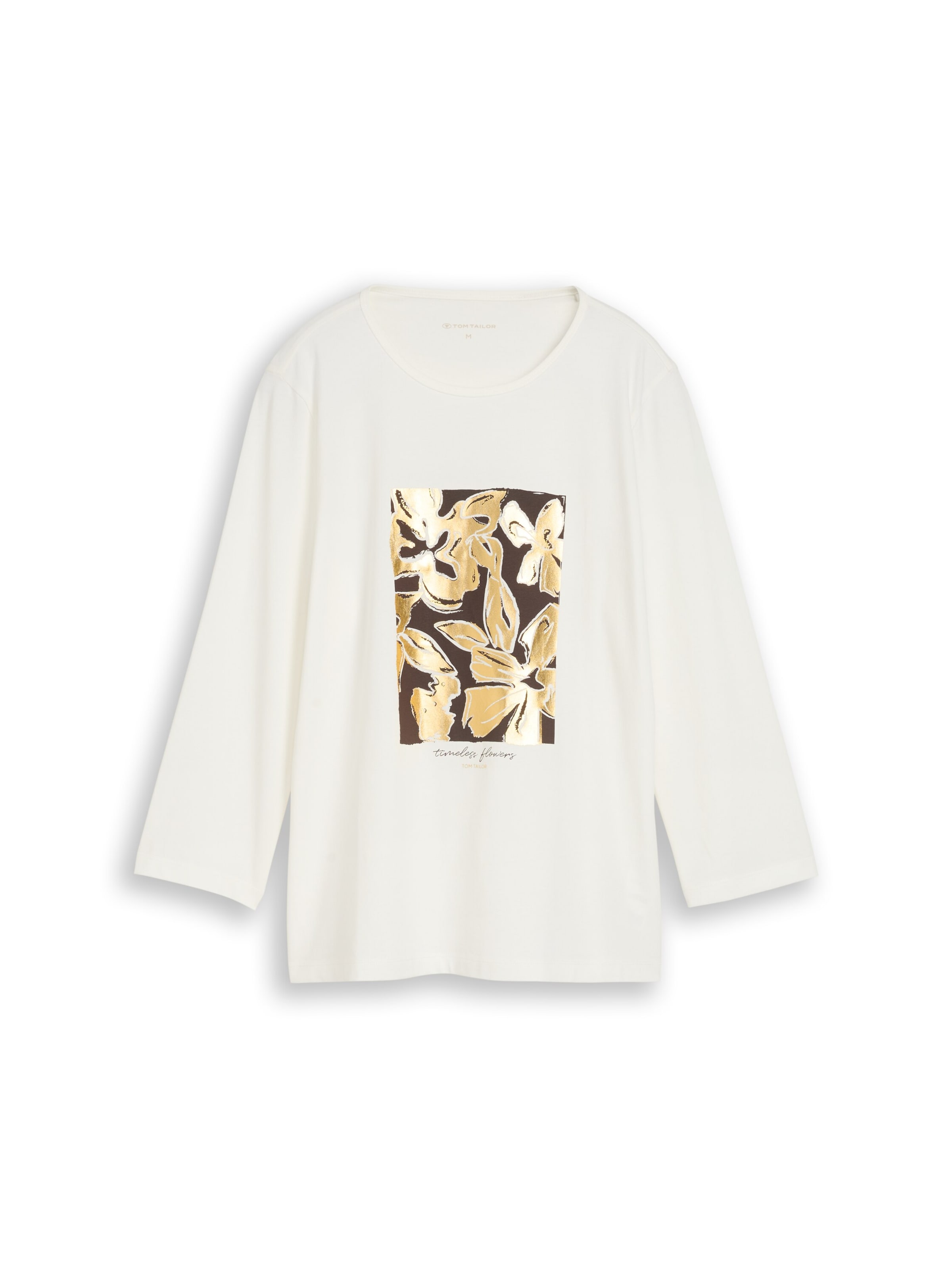 Tricou de la TOM TAILOR pe alb: față