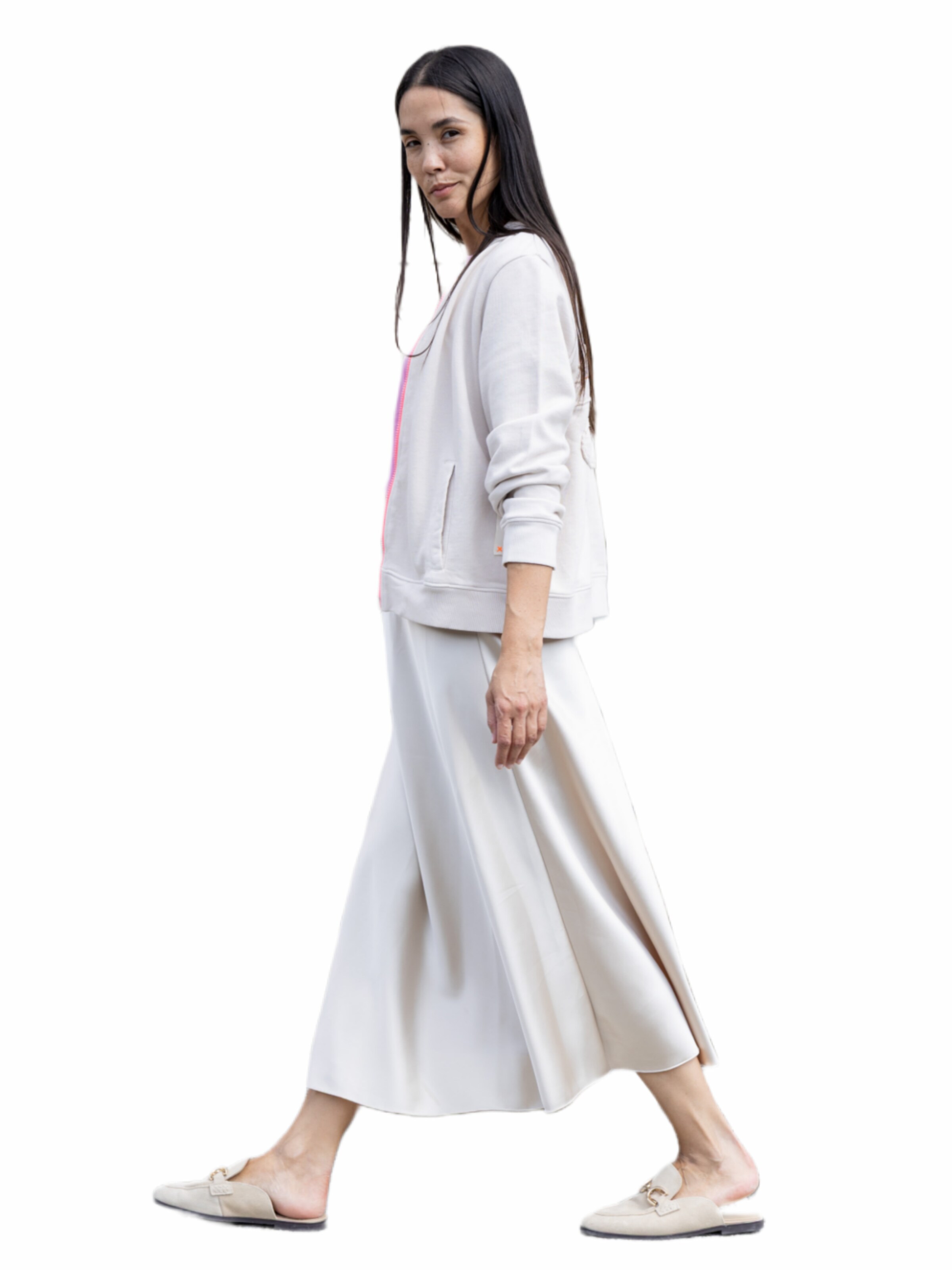 LIKS. Munich Sweatjacke 'Patch Herzblume'‌‌‌‌‌‌‌‌‌ in Beige