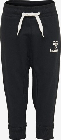 Hummel Tapered Workout Pants in Black: front