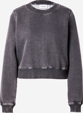 Sweat-shirt WEEKDAY en gris : devant