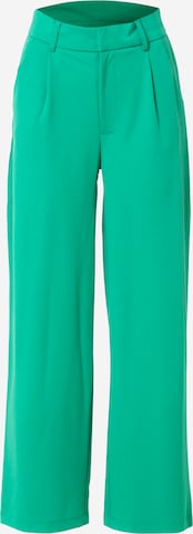 JDY Wide leg Pleat-Front Pants 'Elsa' in Green: front