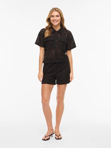 VILA Regular Trousers 'VIMerinda' in Black