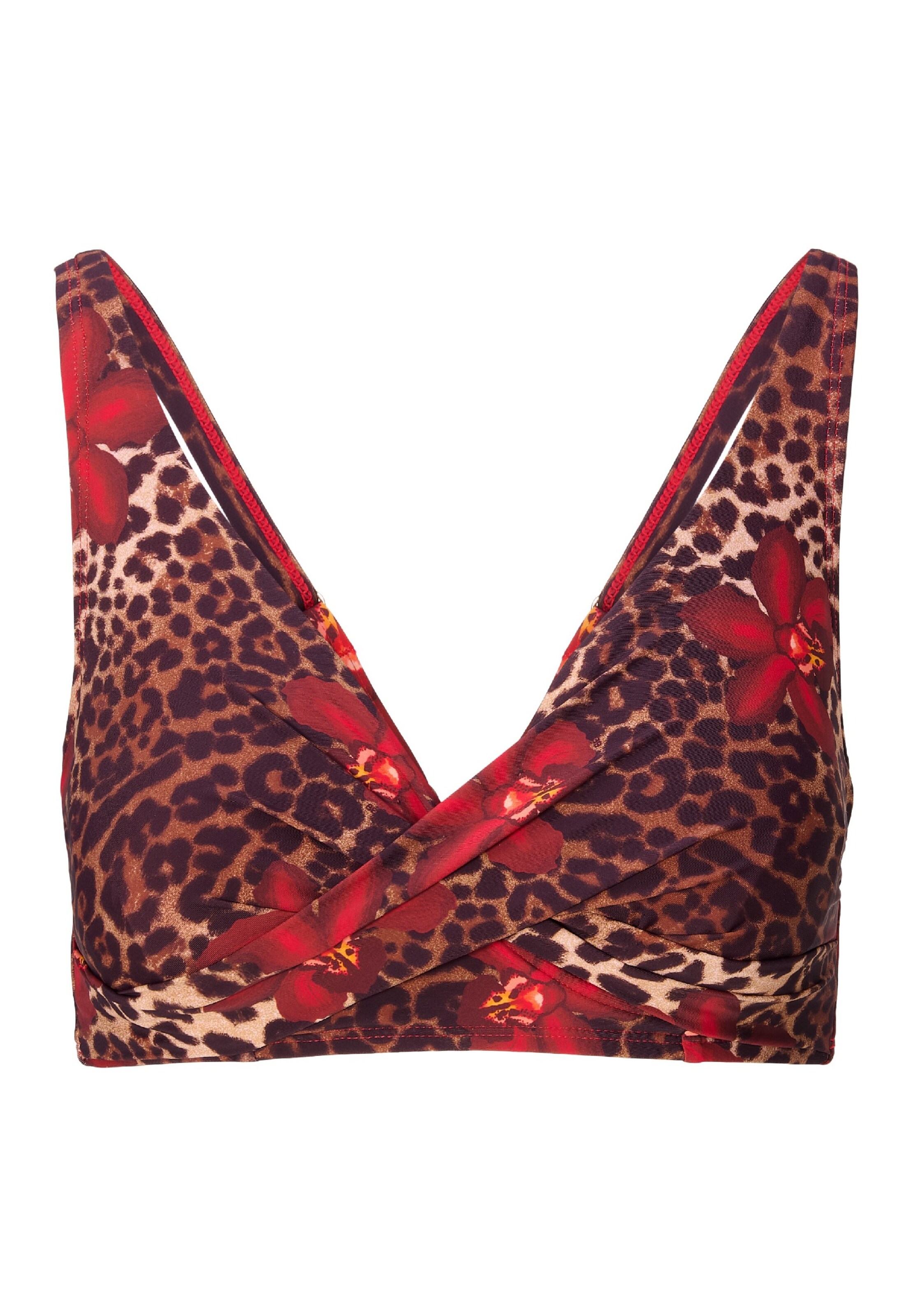 LingaDore Bikini top in Brown / Chocolate / Fire red, Item view