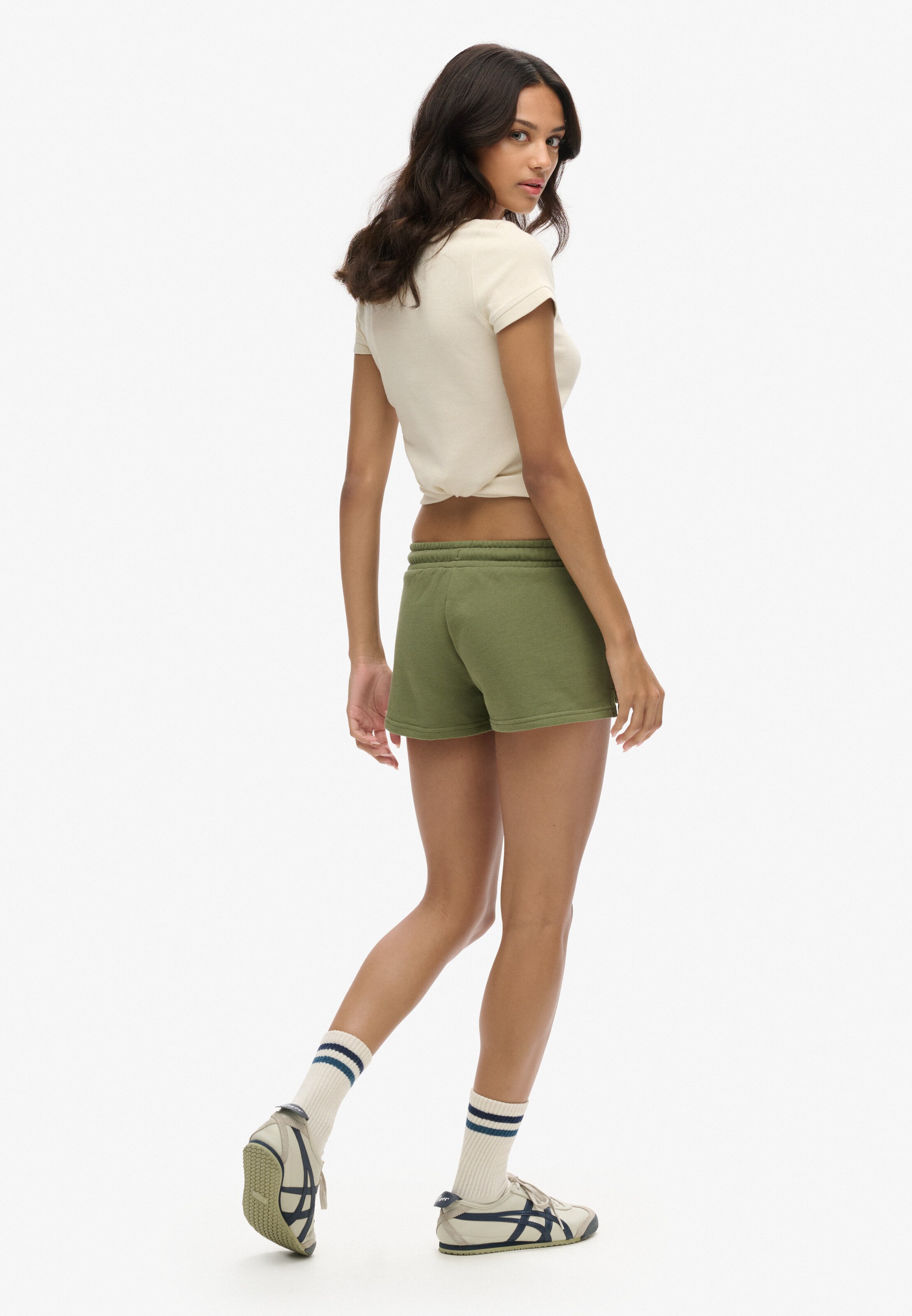 Superdry Regular Broek 'Essential' in Groen