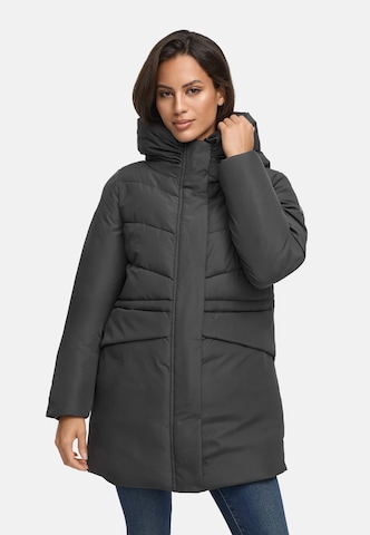 MARIKOO Winter coat 'Delilah 16' in Grey: front