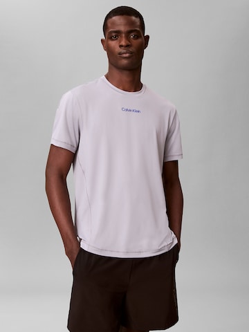 T-Shirt Calvin Klein Sport en blanc : devant