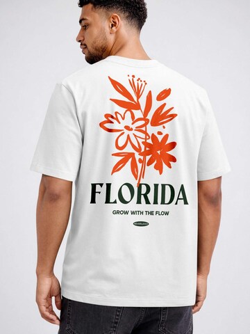 Neverless Shirt 'Florida Flowers' in White