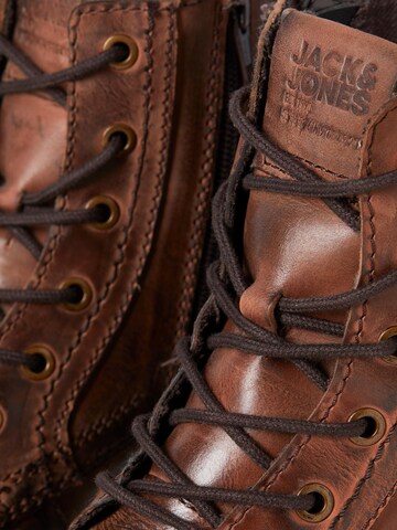 JACK & JONES Lace-up boots 'Howard' in Brown