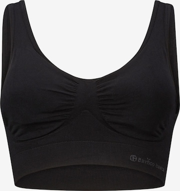 Bamboo basics BH 'Fleur' in Zwart: voorkant