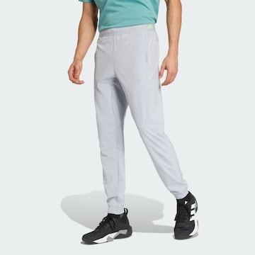 ADIDAS PERFORMANCE Tapered Workout Pants 'Tech Apparel' in Grey: front