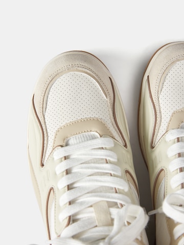 Pull&Bear High-Top Sneakers in Beige