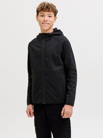 Jack & Jones Junior Sweatjacke in Schwarz: Vorderseite