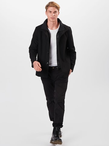 Matinique Regular fit Between-Seasons Coat 'Harvey' in Black