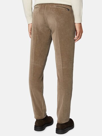 Coupe slim Pantalon à plis Boggi Milano en marron