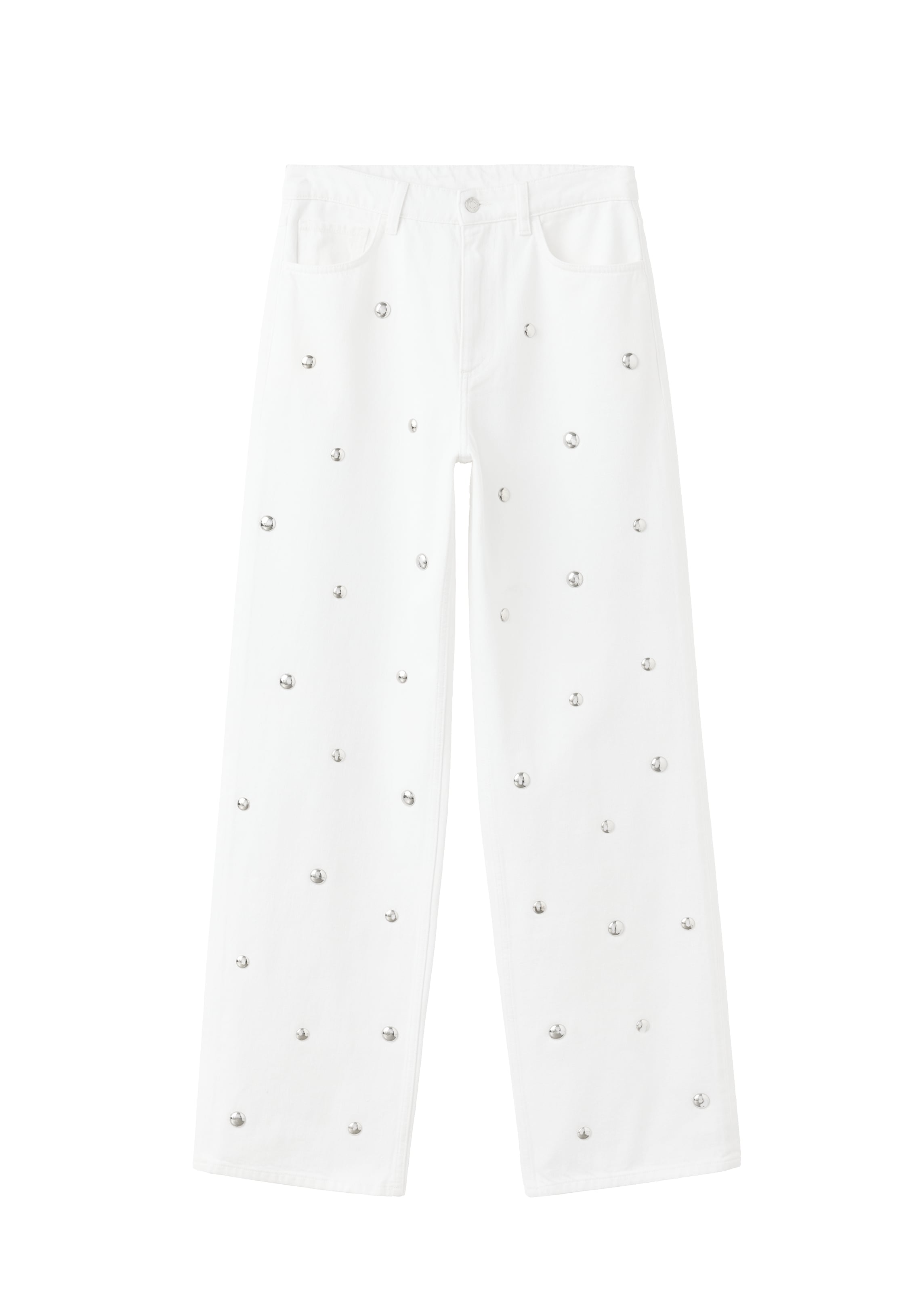 Wide leg Jeans 'ANA' di MANGO in bianco: frontale