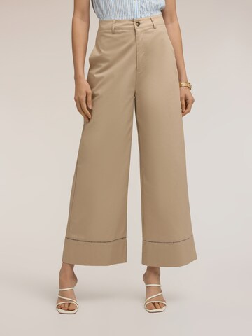 MOTIVI Wide leg Broek in Beige