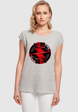 ABSOLUTE CULT Shirt 'Deadpool - Good Bad' in Grey: front