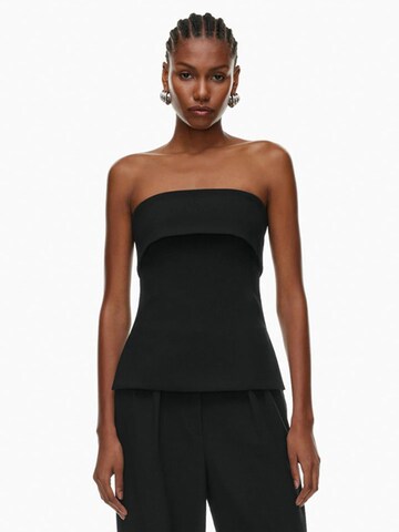 KoJooin Top 'Damen figurbetontes Sommer-Corsagen-Top in Uni,ärmellos mit Rücken,Bustier-Oberteil für Sommer' w kolorze czarny