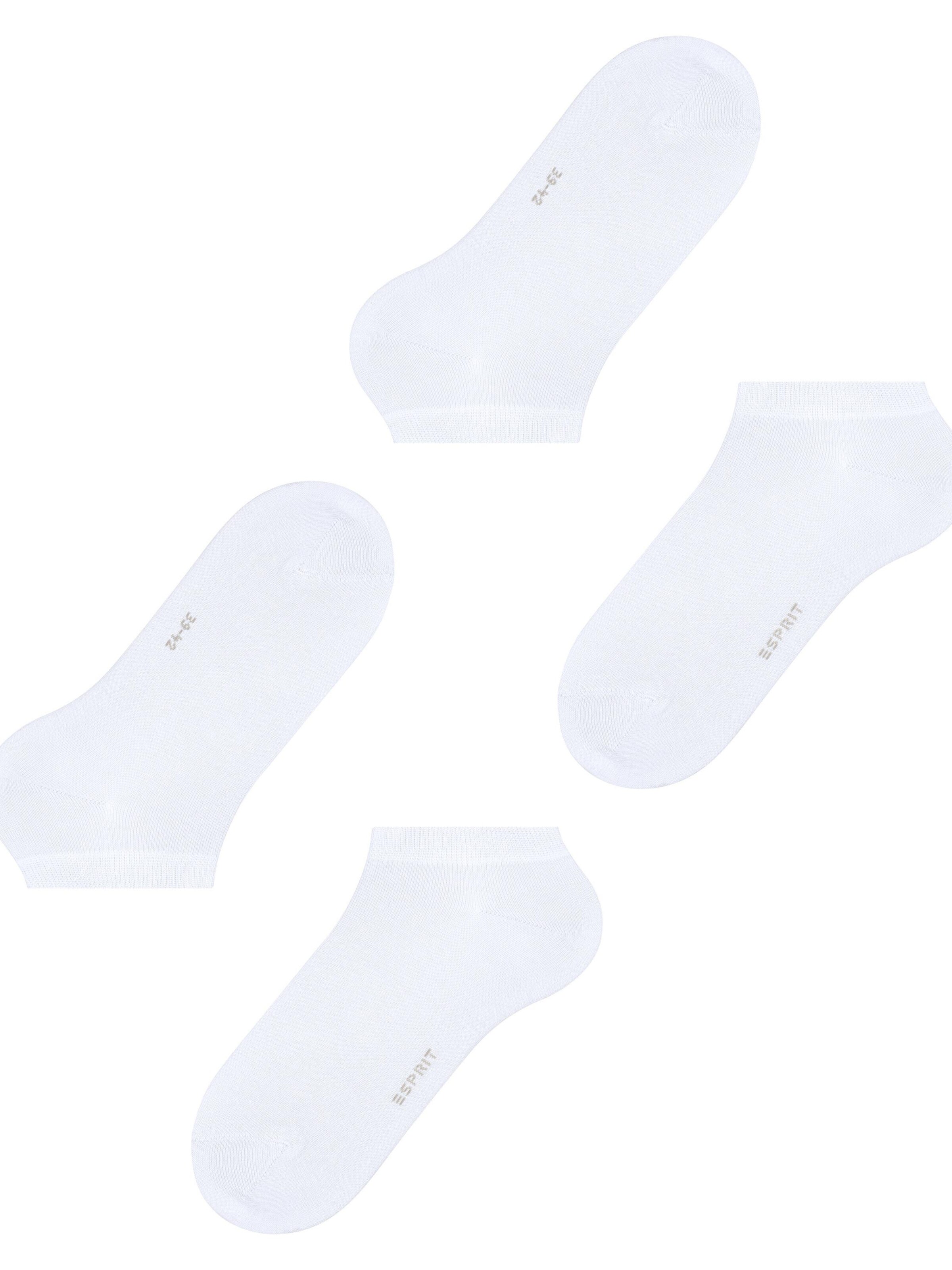 ESPRIT Füßlinge 'Basic Uni 2-Pack'‌‌‌ in Weiß