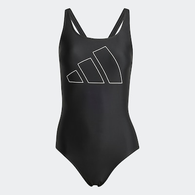 Costume intero sportivo 'Big Bars' ADIDAS PERFORMANCE di colore nero / bianco, Visualizzazione prodotti