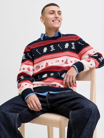 JACK & JONES Пуловер 'JJXMAS NOEL' в пъстро