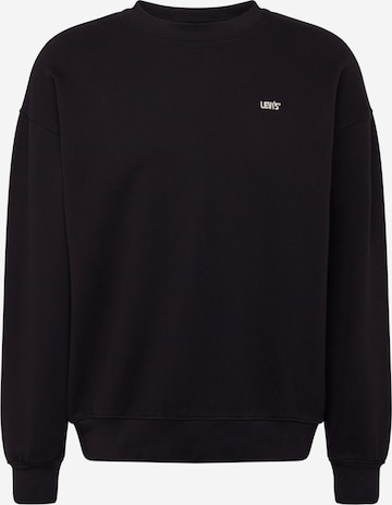 LEVI'S ® Sweatshirt 'Gold Tab™ Crewneck' in Zwart: voorkant