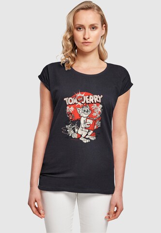 ABSOLUTE CULT Shirt 'Tom and Jerry - Rocket Prank' in Blue: front