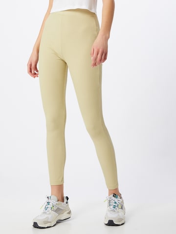 Skinny Leggings de la NA-KD pe bej: față