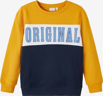 NAME IT Sweatshirt 'Okay' in Yellow: front