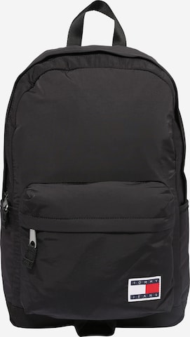 Tommy Jeans - Mochila 'College Dome' em preto: frente