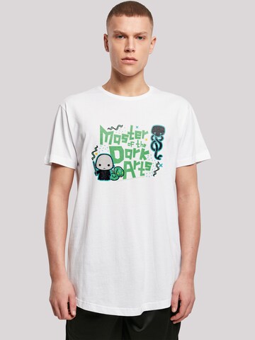 F4NT4STIC Shirt 'Harry Potter Voldemort Dark Arts Junior' in Wit: voorkant